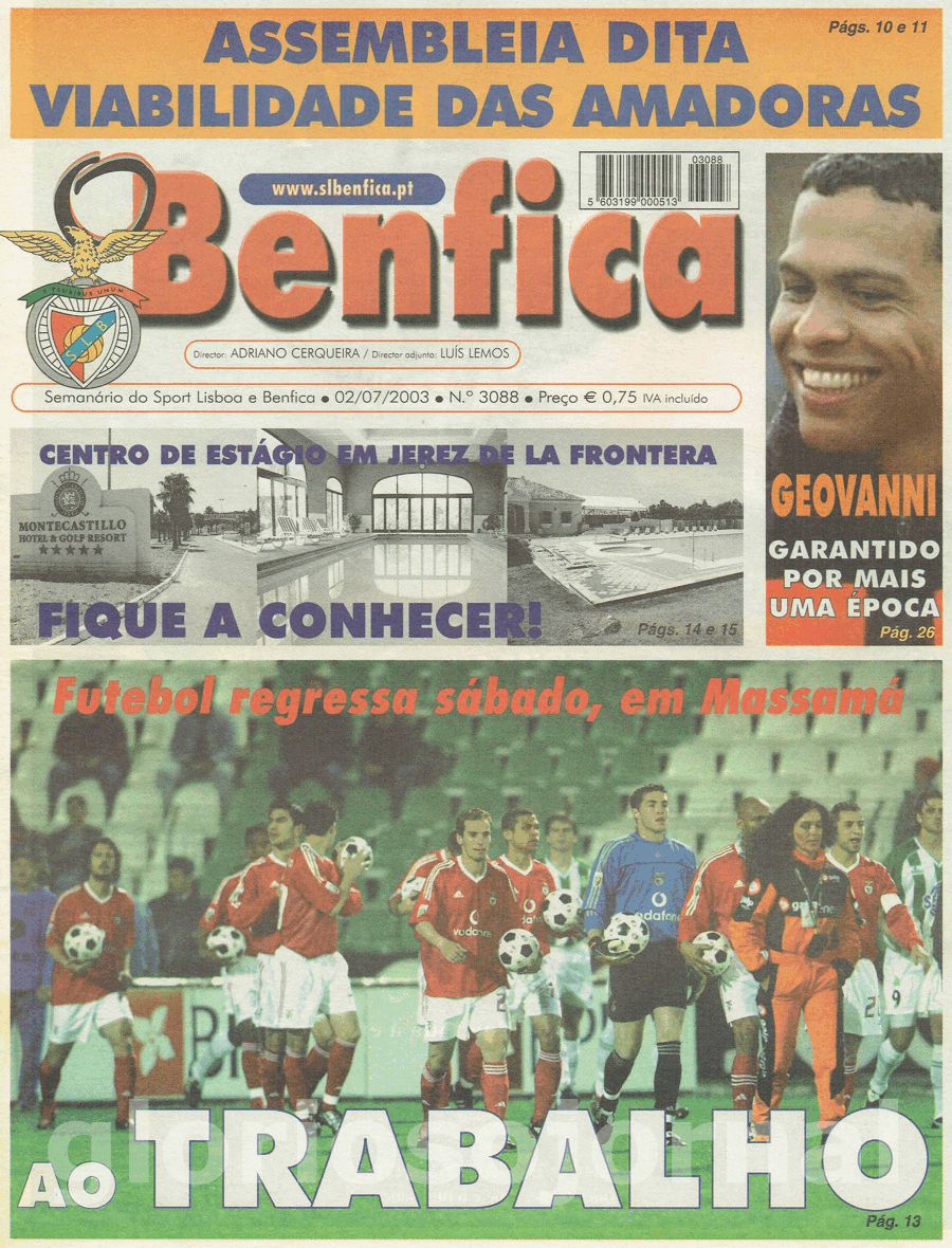 jornal o benfica 3088 2003-07-02